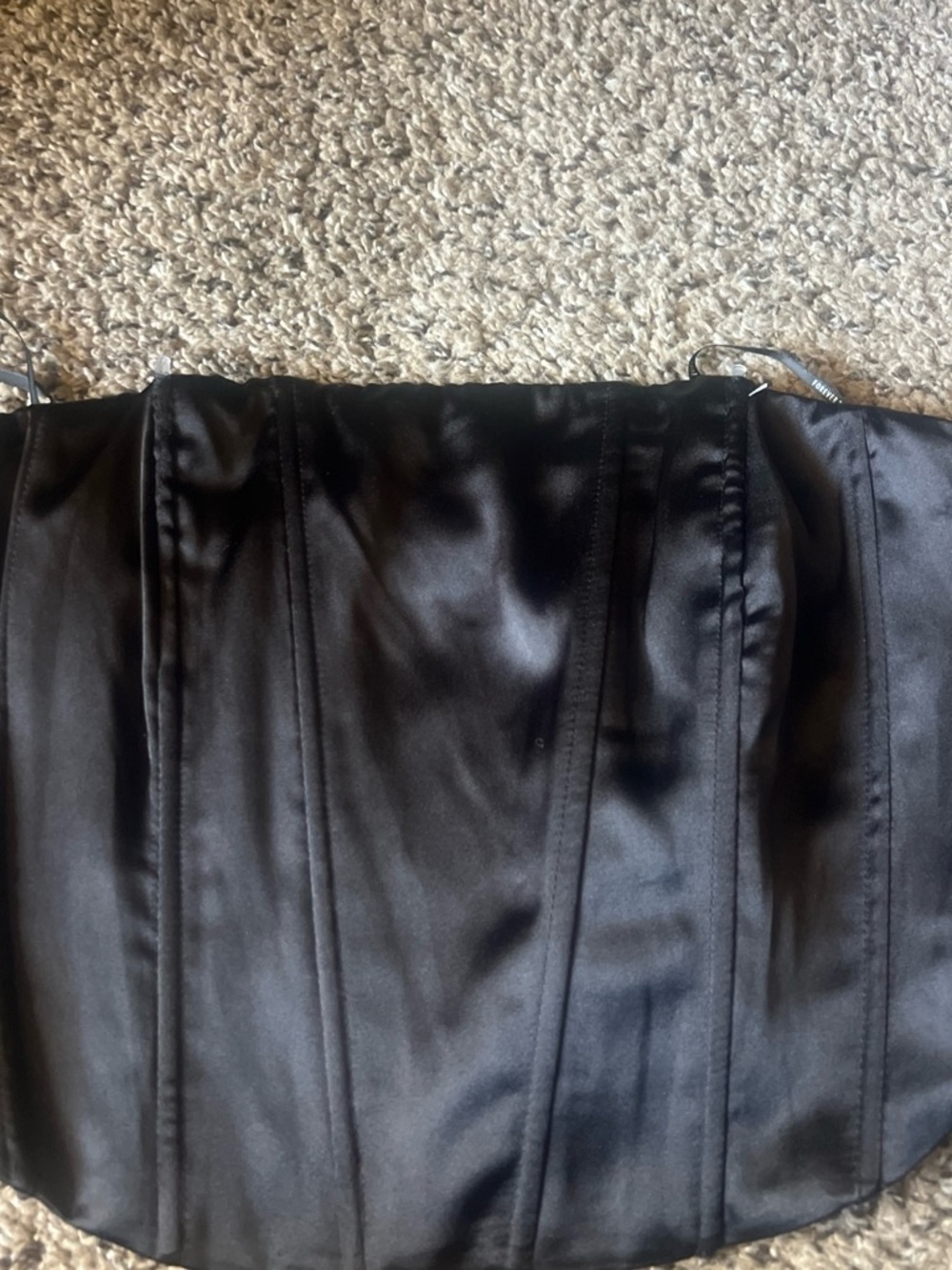 Forever 21 Black Satin Corset Camisole